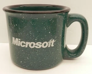 Microsoft Promotional Speckled Campfire Coffee Mug Green - Picture 1 of 4