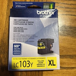 Cartuccia inchiostro giallo originale Brother LC103Y XL alta resa nuova sigillata - Foto 1 di 2