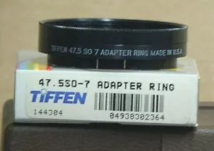 Tiffen 47.5mm SO-7 Slip-On Lens Adapter with Retaining Ring "New Old Stock" - Picture 1 of 1