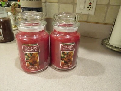 YANKEE CANDLE HOME FOR THE HOLIDAYS DISCONTINUED, 2- 22 OZ, CINNAMON,PRI FREE SH - Image 1 of 4