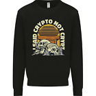 Crypto Not Crypt Funny Cryptocurrency Skulls Mens Sweatshirt Jumper