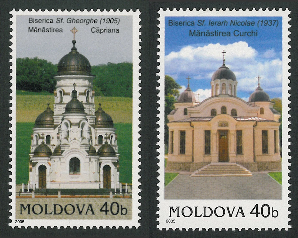Moldova 2005 Church Monastery Architecture 2 stamps MNH - Image 1 of 1