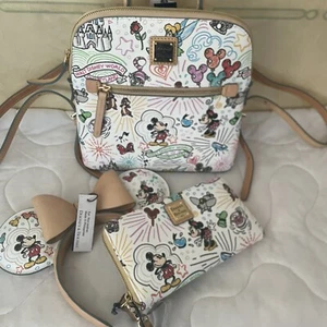Disney Dooney And Bourke Sketch Backpack, Wallet & Ears - NWT - Picture 1 of 14
