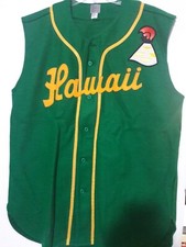 1961 Hawaii Islanders EBBETS FIELD Green Wool Flannel BASEBALL JERSEY VEST Sz L