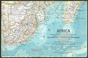1960-9 September Vintage Map of AFRICA National Geographic Plate 54 Map (577) - Bild 1 von 6