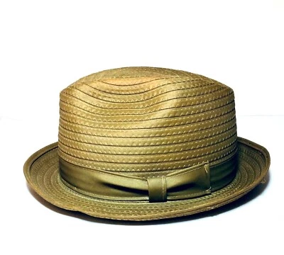 VINTAGE STETSON 'PEA SOUPER' FABRIC FEDORA, M - Image 1 of 4