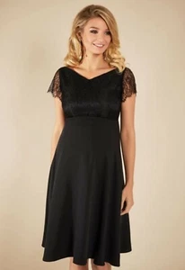 Tiffany Rose Eleanor Dress Lace Bodice Occasion Dress Black 4 UK 14-16 RRP £249 - Picture 1 of 12