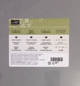 Stampin Up SMOKY SLATE Cardstock 8 1/2 x 11 - 24 Blatt - grau - Bild 1 von 1