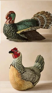 ⚡️John Derian x Target Truthahn & Huhn Kissen Plüsch Perlen Deko - Bild 1 von 1