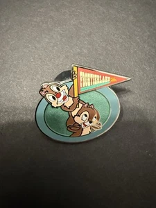 CHIP & DALE Disneyland Frontier Nifty Fifties Pennant Disney Mystery Pin LE 550 - Picture 1 of 2