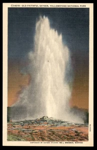 Postcard Old Faithful Geyser, Yellowstone National Park - Foto 1 di 2