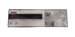 Delta Everly 3-teiliges Badbeschlag-Set mit Befestigungsmaterial in gebürstetem Nickel - Bild 1 von 11