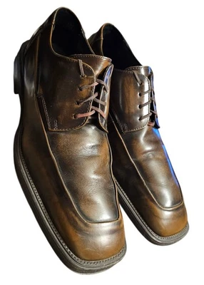 Kenneth Cole Reaction Cuero Derby Puntera Cuadrada Zapato de Vestir Hombres 13 Manténgalo Suave  Foto 1 de 4