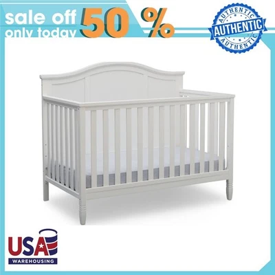 Cuna de madera convertible tamaño completo cama niño pequeño sofá cama 5 en 1 cuna blanca solamente Foto 1 de 4