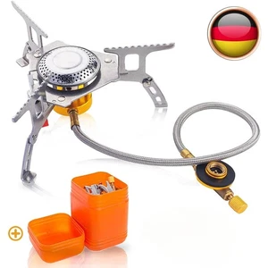 3500W Gas Campingkocher Winddicht Camping Gaskocher Piezozündung Outdoor Faltbar - Bild 1 von 17