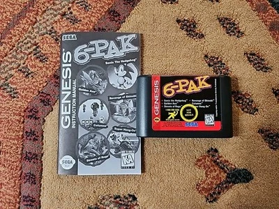 Genesis 6-Pak (Sega Genesis, 1995) Sonic With Manual MINT CONDITION! - Image 1 of 4
