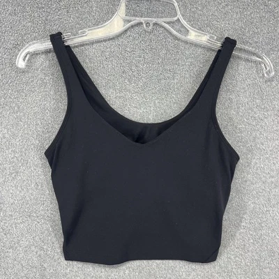 Lululemon Align Tank Top Womens 6 Black V Neck Crop Yoga Athletic Bra not padded - Image 1 of 4