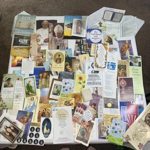 Lot 50+ Heilige Gebetskarten, katholische religiöse Bilder, Hefte, mehrere GEBRAUCHT - Bild 1 von 10