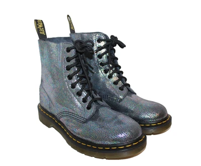 Botas Chukka de Combate Dr Martens para Mujer Pascal Cuero Talla 7 Crackle Shimmer Foto 1 de 4