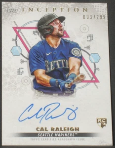 Autógrafo novato Cal Raleigh 2022 Topps Inception #BRES-CR (93/299) Marineros - Imagen 1 de 2