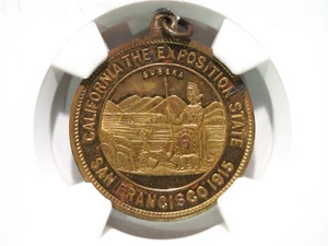 Exposición de finalización del Canal de Panamá 1915, token Pacific Expo, NGC MS63 - Imagen 1 de 4