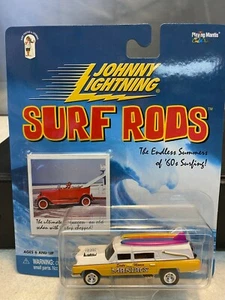 1/64 JOHNNY LIGHTNING SURF RODS CON TABLAS 1966 CADILLAC HEARSE MANIACS AMARILLO - Imagen 1 de 2