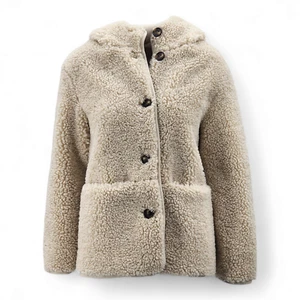 M&S Collection Borg Hooded Relaxed Jacket RRP £69.00 - Picture 1 of 6