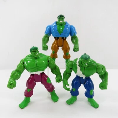 x3 Vintage 1997 The Incredible Hulk Action Figures BREAK OUT, SMASH & CRASH MORE - Image 1 of 4