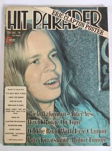 Hit Parader Magazine Dec. 1974 Eric Clapton David Bowie Pete Townshend W /Poster - Picture 1 of 12