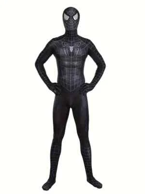 Disfraz de Spider-Man Veneno Negro Disfraz de Spiderman Mono Zentai Traje Halloween Foto 1 de 4
