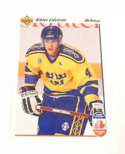 1991 UPPER DECK NIKLAS LIDSTROM HOCKEY TRADING CARD - Picture 1 of 2