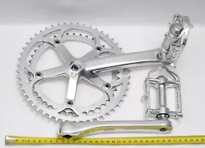 MICHE CRANK SET 170 52 42 CRANKSET Italy MKS SYLVAN SY-1 PEDALS Japan VINTAGE - Picture 1 of 19