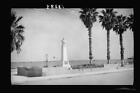 Cyprus. Larnaca,Statue Of Admiral Kimon Frmo Athens,August 1945,Palm Trees