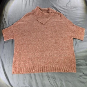 CABI maglione donna piccolo arancione pieghevole collo cappuccio marmorizzato boxy oversize 3011 - Foto 1 di 11