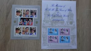 2 blocks sheets sheets GUERNSEY ISLE OF MAN Royal Wedding Diana 1981 MNH** - Picture 1 of 1