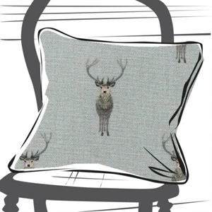 Sophie Allport Highland Stag Cushion 16x16" - Picture 1 of 2