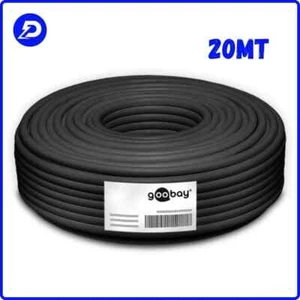 CAVO COASSIALE RG-58 DOPPIA SCHERMATURA 5mm CCS 20 METRI APPLICAZIONI UNIVERSALI - Zdjęcie 1 z 5