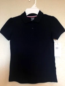 French Toast Girls' Stretch Pique Polo - Navy Color - Size M 7/8 - Picture 1 of 3