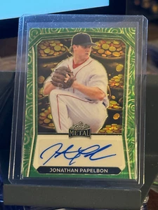 2024 Leaf Metal Jonathan Papelbon St Patricks Day Auto 1/1 Gold Exclusive - Picture 1 of 2