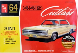 1964 Oldsmobile Cutlass 442 Hardtop 1:25 AMT Model Kit Bausatz AMT1066 - Bild 1 von 2
