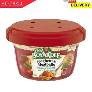 Chef Boyardee Spaghetti and Meatballs in Tomato Sauce, Microwave Food, 7.5 OZ... - Picture 1 of 9