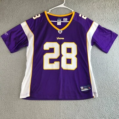 Minnesota Vikings Peterson #28 Jersey Women's XL Purple Reebok NFL Mesh Pullover - Image 1 of 4