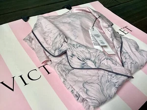 New VICTORIA'S SECRET Modal Long Pajama Set Pants & Top PJ Petal Pink Floral M - Picture 1 of 4