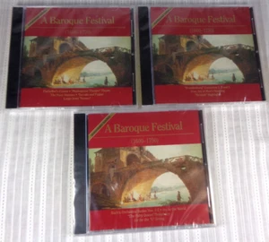A Baroque Festival - 3 CD Lot - (CD, 1992, Intersound) BRAND NEW! Vivaldi Bach - Picture 1 of 3