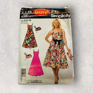 Vestido para mujer Simplicity 4265 patrón de costura tallas 8-18 - Imagen 1 de 2