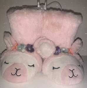 Cat & Jack Toddler Girls Llama Slippers Shoes Pink Size Small 5/6 - Picture 1 of 6