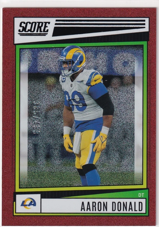 2022 PUNTUACIÓN ROJA/499 AARON DONALD LOS ANGELES RAMS PARALELOS GE-2096 Foto 1 de 1