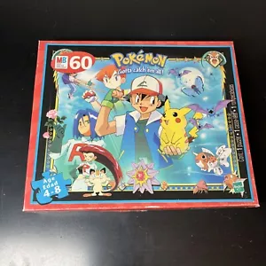 VINTAGE POKEMON GOTTA CATCH EM ALL 60 PC PUZZLE MB HASBRO USA 1999 COMPLETE - Picture 1 of 6
