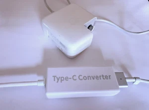 RePaired Apple MagSafe 2 85W A1424 charger with free usb c fast charge adapter - Picture 1 of 15