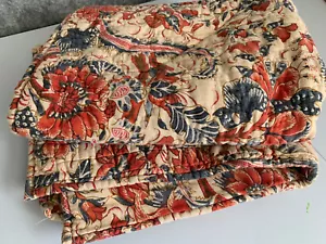 2006 fundas de almohada rectangulares crema rojo azul lino floral - Imagen 1 de 11